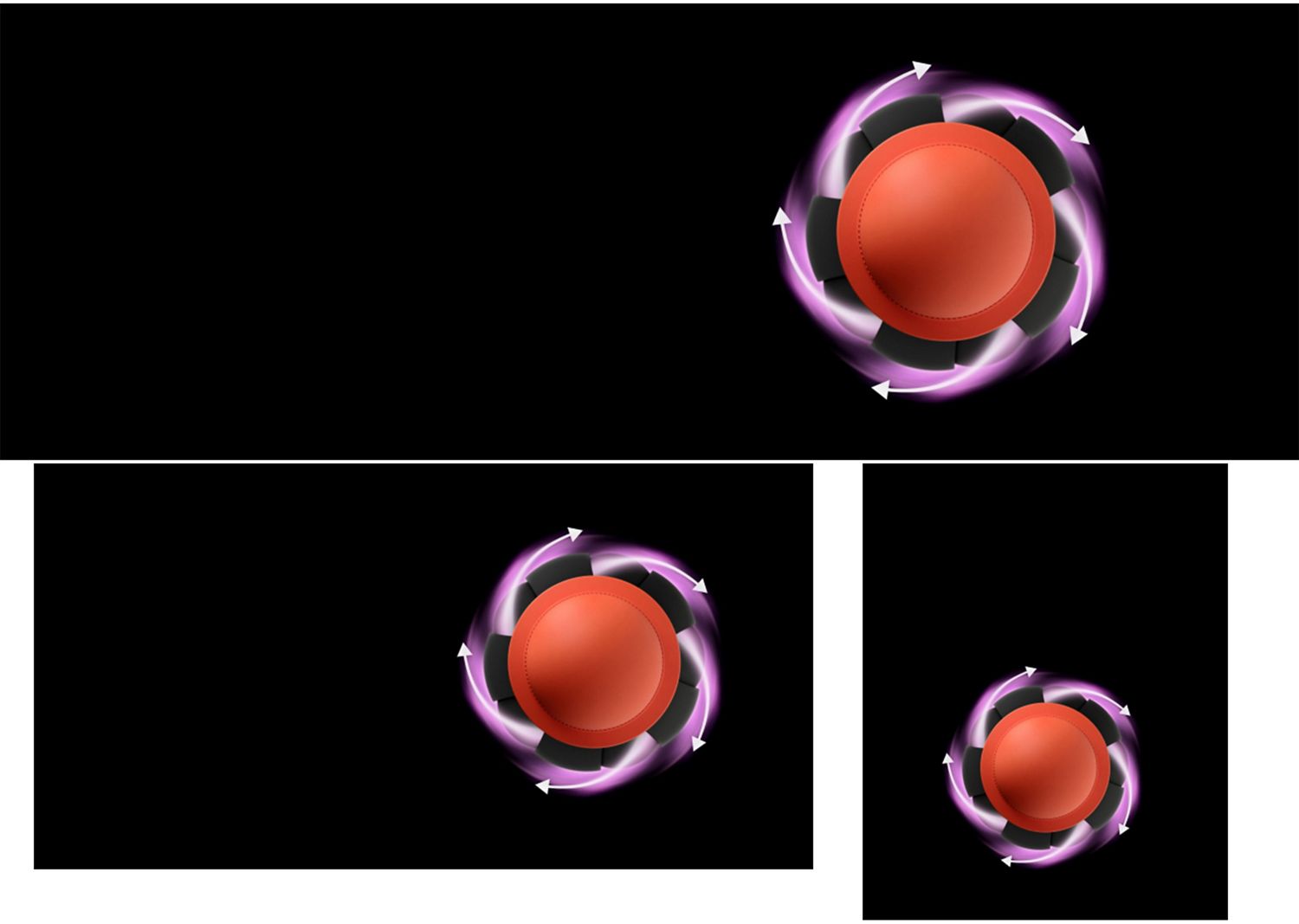 Ілюстрація мультистайлера та сушарки Dyson Airwrap id, на якій показано потік повітря.